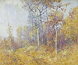 Guy Carleton Wiggins - Indian Summer Morning大师画家风景画静物油画建筑油画装饰画