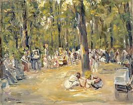 Max Liebermann - Scene at the Park大师画家风景画静物油画建筑油画装饰画