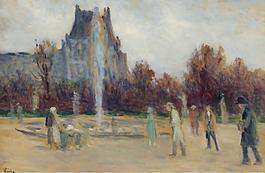 Maximilien Luce - By the Fountain大师画家风景画静物油画建筑油画装饰画