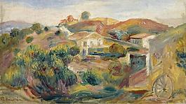 Pierre Auguste Renoir - Landscape with Houses, 1911大师画家风景画静物油画建筑油画装饰画