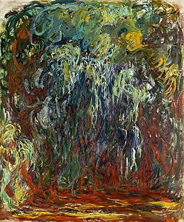Weeping Willow, Giverny, 1920-1922法国画家克劳德.莫奈oscar claude Monet风景油画装饰画