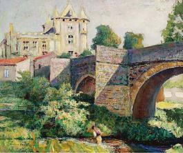 Victor Charreton - The Church of Murol大师画家风景画静物油画建筑油画装饰画