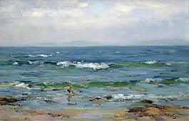 William Miller Frazer - Machrihanish Shore大师画家风景画静物油画建筑油画装饰画
