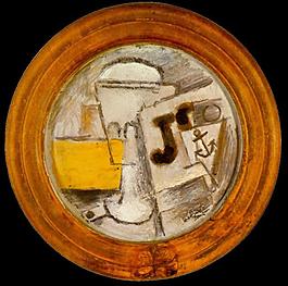 1914 Verre, pipe et journal西班牙画家巴勃罗毕加索抽象油画人物人体油画装饰画