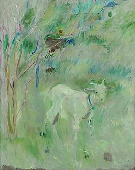 Berthe Morisot - The Kidd欧美欧式高清大师风景油画装饰印象风景油画作品