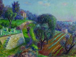 William James Glackens - Hillside, 1929美国画家William James Glackens印象派风景人物建筑自然静物人体油画装饰画