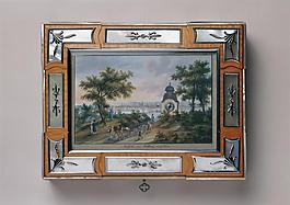 Anonymous artist, Vienna - Travel N茅cessaire with a View of Vienna from the Suburb of Dobling, c. 18