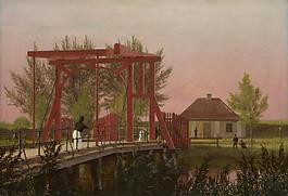 Christen Kobke - The Northern Drawbridge to the Citadel in Copenhagen西方古典风景建筑自然水景山水田园动物印象派写实主义油画装饰画