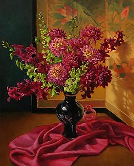 Hsi200900061xl静物花卉油画超写实主义油画静物