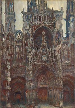 Rouen Cathedral, The Portal, Harmony in Brown, 1894风景建筑田园植物水景田园印象画派写实主义油画装饰画