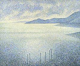 Th茅o van Rysselberghe - Coastal Scene风景建筑田园植物水景田园印象画派写实主义油画装饰画