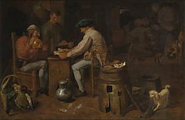Adriaen Brouwer - Playing Cards高清西方古典人物宗教人物神话人物巴洛克艺术油画装饰画