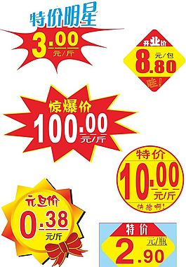超市价格标签