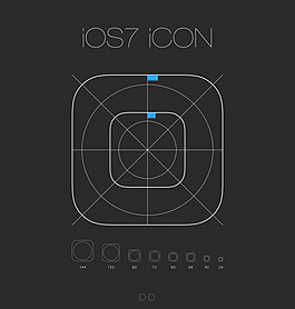 手机ios7线条图标素材下载