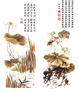 高板墨荷图片