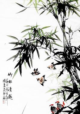 竹林清趣图片