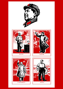 红色革命人物素描素材图片