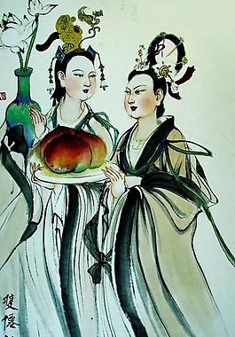 双仙祝寿图片