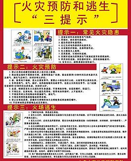 火灾预防逃生展板图片