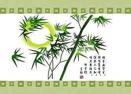 月下竹影图片