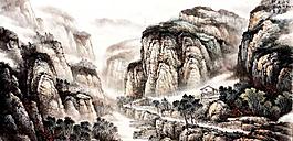 秋山烟岚图片