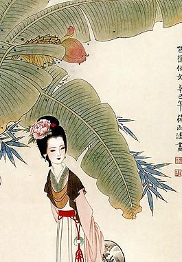 芭蕉仕女图片