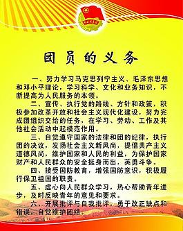 团员的义务展板图片