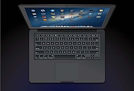 MacBookAir背灯矢量图