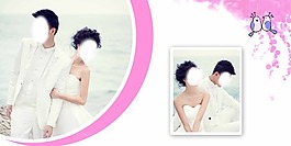 致爱一生简洁婚纱模板