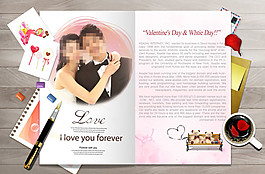 精美婚礼请柬和咖啡