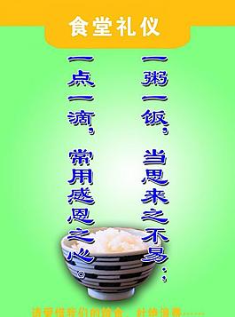 食堂礼仪展板图片