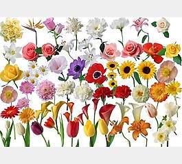 80种鲜花花朵PSD素材