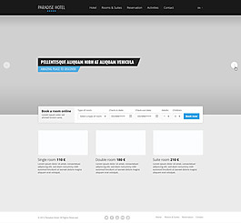 简约蓝色商务网站模板