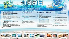 动感夏日出游展板图片