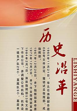 历史沿革展板图片