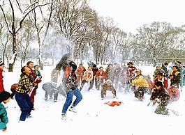 闹雪图片