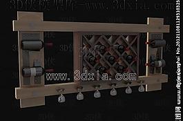 酒柜3d模型图片