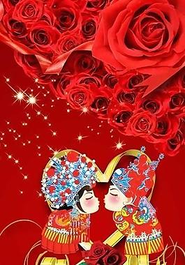 中国风婚礼展板图片