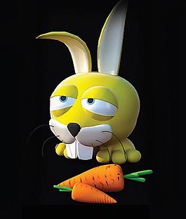 3d卡通兔玩具模型图片