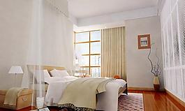 卧室室内设计室内空间效果图3d模型图片