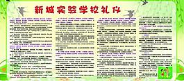 学校礼仪展板图片