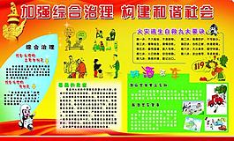 综合治理展板图片