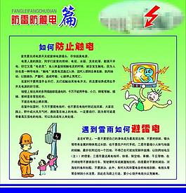 防雷防电展板图片