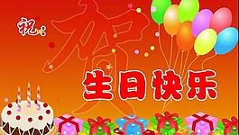 生日快乐展板图片