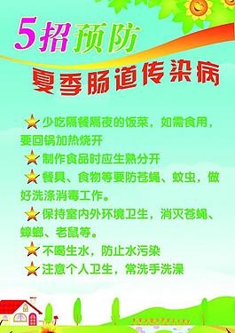 预防夏季传染病展板图片