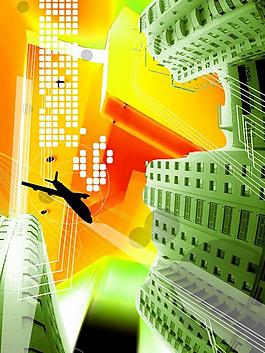 数位城市 科技背景图片