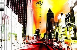 数位城市 科技背景图片