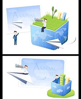 商务展望 商务背景图片