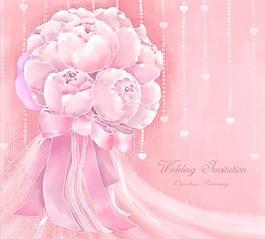 粉红色捧花