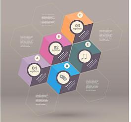 六边形数字标签图片